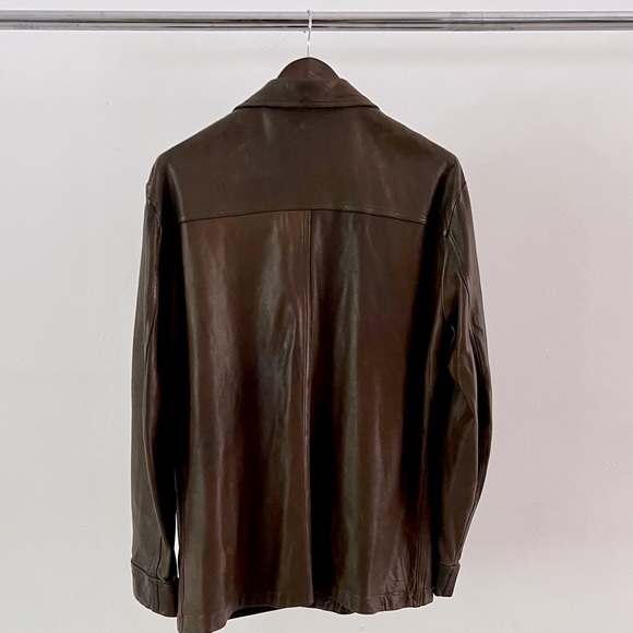 Billy Reid Soft Leather Shirt Jacket - Size Large - Picture 2 of 8